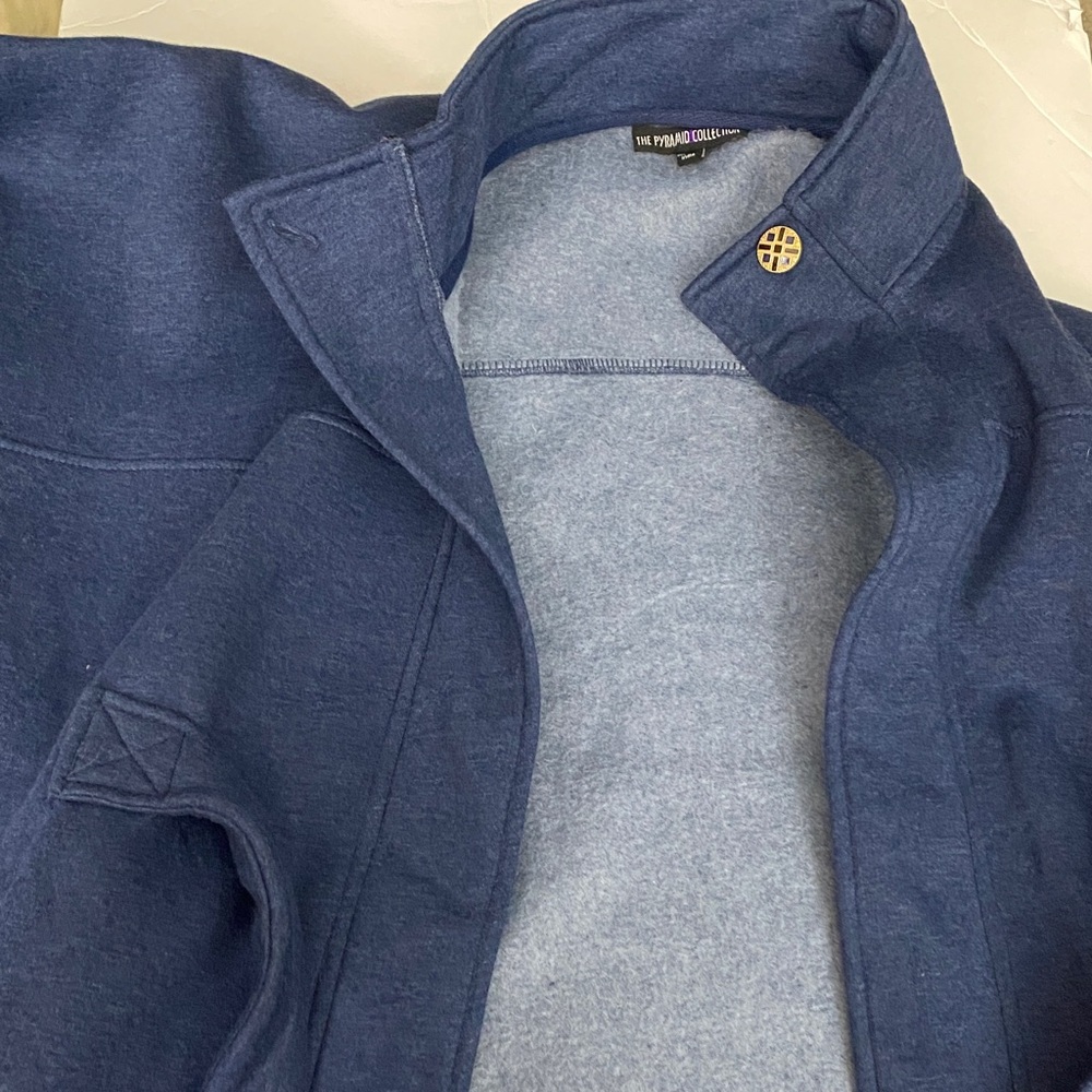 The Pyramid Collection Oversized Midnight Blue Women's Jacker Robe - Picture 13 of 16